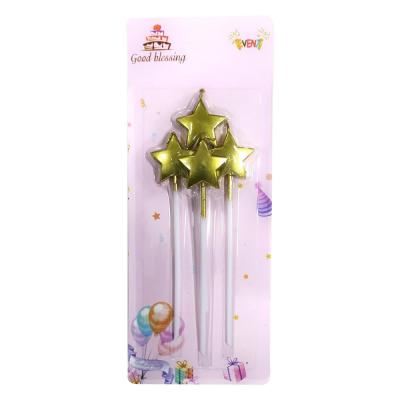 4 Lü Çubuk Yıldız Gold Mum