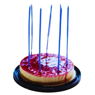 6 lı İnce Uzun Mavi Mum 20 cm
