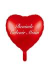 Benimle Evlenir Misin Folyo Kalp Balon 18inc