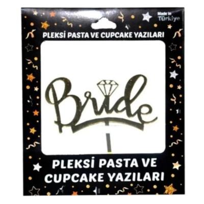 Bride Gümüş Pleksi Pasta Süsü