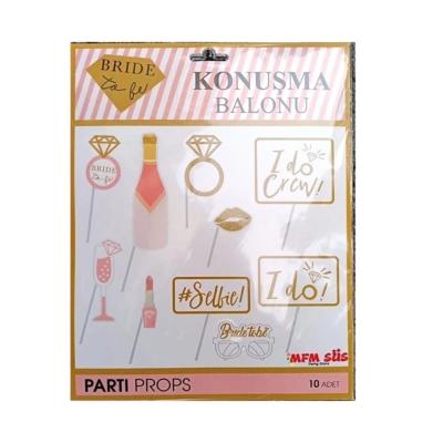 Bride Konuşma Balonu Seti 10 Adet