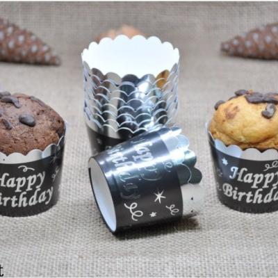 Happy Birthday Siyah Gümüş Kek Kapsülü 12 li