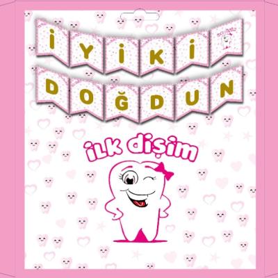 İlk Dişim Pembe İyi ki Doğdun Banner