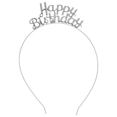 Happy Birthday Taç Gümüş Metal