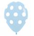 Puanlı Mavi Üzeri Beyaz Çepeçevre Baskılı Balon 10 lu