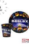 Roblox Temalı Tabak Bardak 8 li