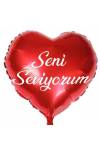 Seni Seviyorum Folyo Kalp Balon 18inc