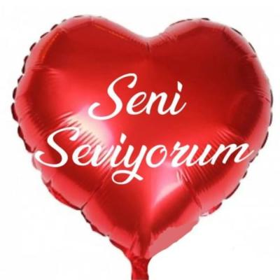 Seni Seviyorum Folyo Kalp Balon 18inc