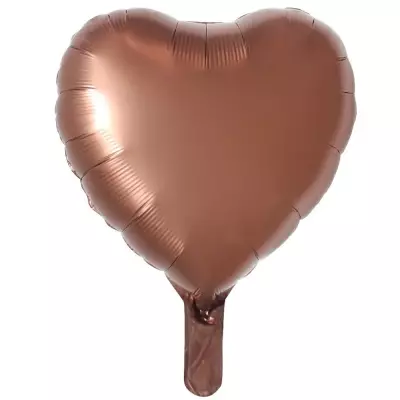 Kalp Parlak Karamel Folyo Balon 18 inç