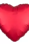 Kalp Parlak Kırmızı Folyo Balon 18 inç