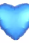 Kalp Parlak Mavi Folyo Balon 18 inç