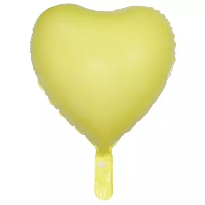 Kalp Makaron Sarı Folyo Balon 18 inç
