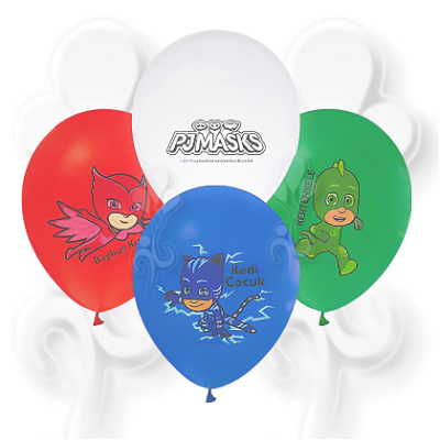 BALON EVİ PİJAMASKELİ  BASKILI BALON 100 LÜ