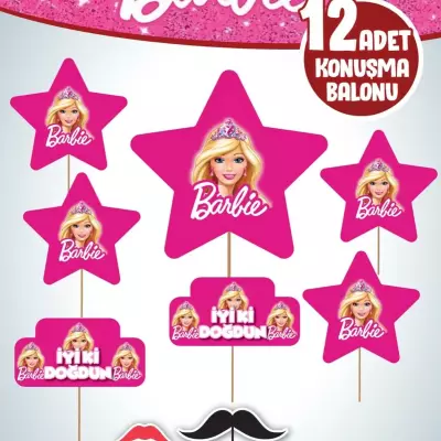 Barbie Konuşma Balonu 12'li