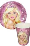BARBİE TABAK BARDAK 8 Lİ 