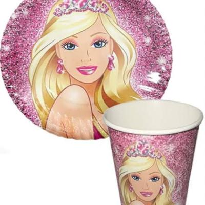 BARBİE TABAK BARDAK 8 Lİ
