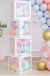 Beyaz Balon Kutusu YAZILI 4lü