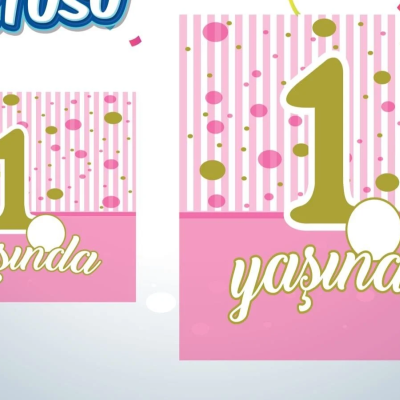 Bir Yaş Pembe Masa Örtüsü