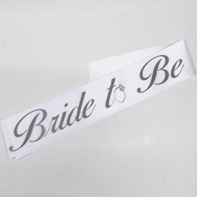 Bride To Be Kuşak Beyaz Gümüş