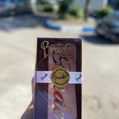 Bride to Be Pembe Gold Taç Set