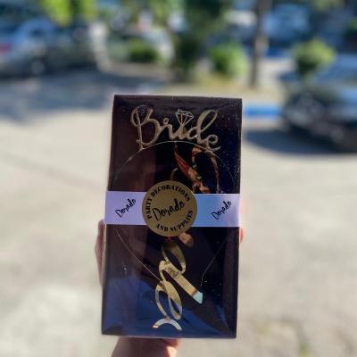 Bride to Be Siyah Gold Taç Set