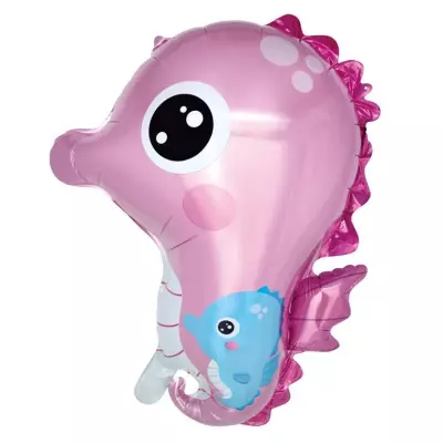 Deniz Atı Pembe Folyo Balon 26''