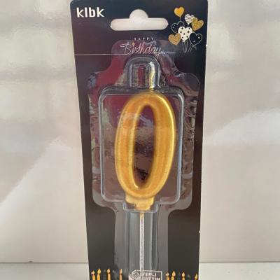 Gold Klasik 0 Rakam Mum 6.5 cm