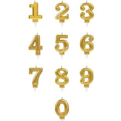 Gold Rakam Mum 0-9 Set