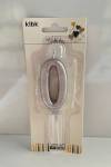 Gümüş Klasik 0 Rakam Mum 6.5 cm
