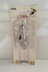 Gümüş Klasik 4 Rakam Mum 6.5 cm