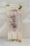 Gümüş Klasik 5 Rakam Mum 6.5 cm