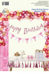 Happy Birthday Kaligrafi Pembe Banner