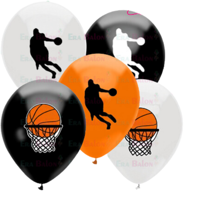 Hazır Baskı Balon Balonevi Basketbol 12inc 100lü