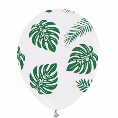 Hazır Baskı Balon Balonevi Full Yaprak Desen 12inc 100lü