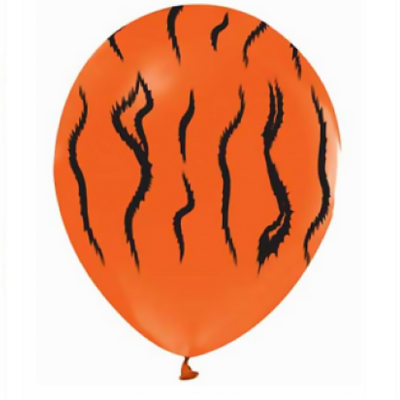 Hazır Baskı Balon Full Kaplan Turuncu'ya Siyah 12inc 100lü HBK