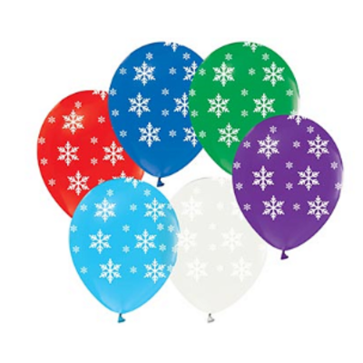 Hazır Baskı Balon Full Kar Tanesi 12inc 100lü HBK