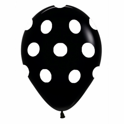 Hazır Baskı Balon Full Puanlı Siyah'a Beyaz 12inc 100lü HBK