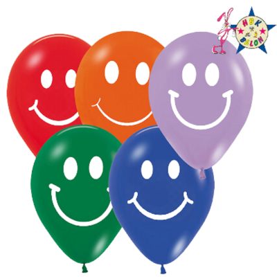 Hazır Baskı Balon Gülenyüz Karışık 12inc 100lü HBK