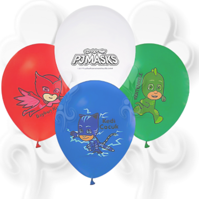 Hazır Baskı Lisanslı Balon PJ Masks 12İNC 100LÜ