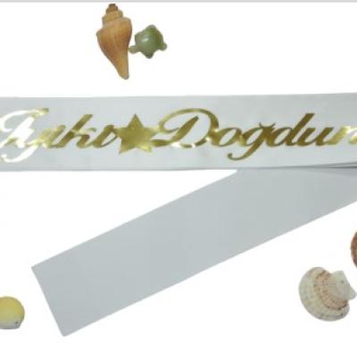 İyi ki Doğdun Kuşak Beyaz Gold