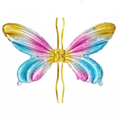 Kelebek Kanadı Gökkuşağı Folyo Balon