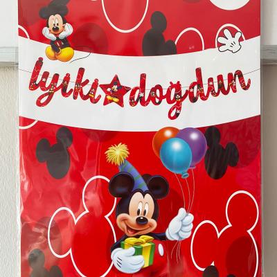 Mickey Mouse İyi Ki Doğdun Kaligrafi Banner