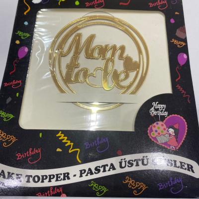 Mom To Be Gold Pleksi Pasta Süsü