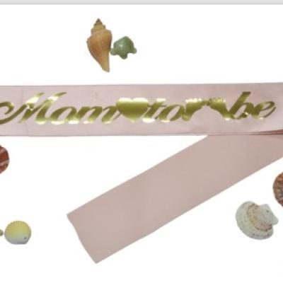 Mom to Be Pembe Gold Kuşak