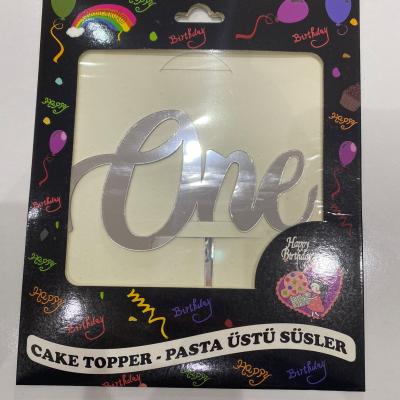 ONE GÜMÜŞ Pleksi Pasta Süsü