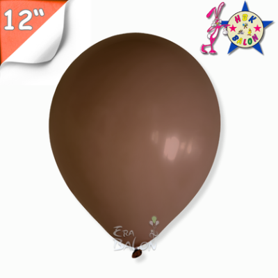 Pastel 12" Balon Hbk Çikolata Kahve