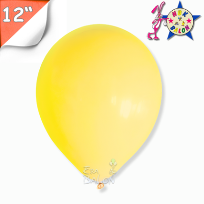 Pastel 12" Balon HBK Sarı