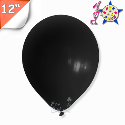 Pastel 12" Balon HBK Siyah