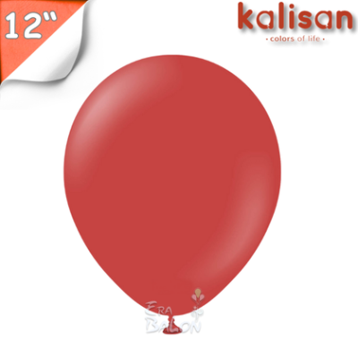 Pastel 12" Balon Kalisan Koyu Kırmızı (Deep Red)