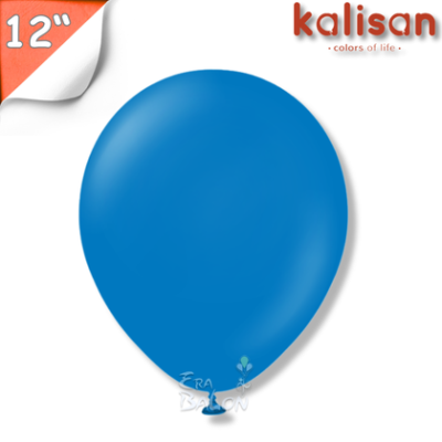 Pastel 12" Balon Kalisan Koyu Mavi (Blue)